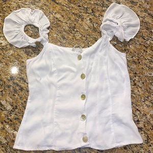 White button down top NWOT